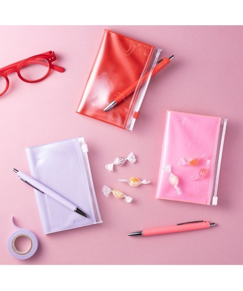 EDiT（エディット）の「EDiT 手帳用紙を使った小さな方眼ノート・B7変型・PVCカバー付き（手帳/メモ帳・レディース・ホワイト/ブラック/ベージュ/パープル/レッド/ピンク/イエロー/グリーン/ロイヤルブルー/クリア・FREE）」の21枚目の写真