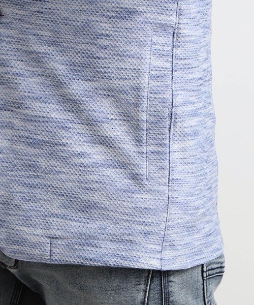 HIDEAWAYS NICOLE（ハイダウェイニコル）の「ハニカムジャガードジャケット（カーディガン/ボレロ・メンズ・ブラック×ホワイト/ブラック×グレー/ピンク/ライトグレー/ブルー・MEDIUM/LARGE/X-LARGE/XX-LARGE）」の12枚目の写真