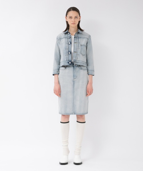 beautiful people(ビューティフルピープル)の「selvedge denim kids blouson(デニムジャケット・レディース・ケミカルウォッシュ・MEDIUM/SMALL/X-SMALL)」の2枚目の写真