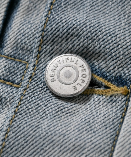 beautiful people(ビューティフルピープル)の「selvedge denim kids blouson(デニムジャケット・レディース・ケミカルウォッシュ・MEDIUM/SMALL/X-SMALL)」の8枚目の写真