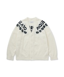 【HOMME】ベビモコフラワージャガードカーディガン
