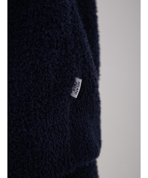 gelato pique（ジェラートピケ）の「【HOMME】ベビモコフラワージャガードカーディガン（ルームウェア/パジャマ・メンズ・クリーム/ネイビー・MEDIUM/LARGE）」の5枚目の写真