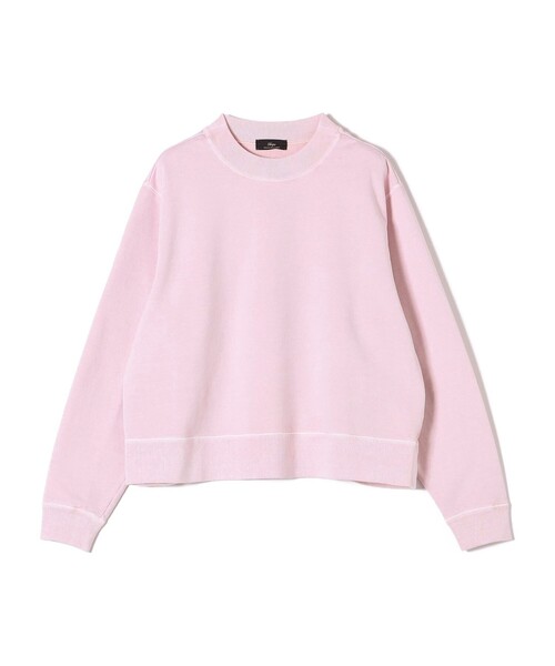SHIPS（シップス）の「SHIPS Primary Navy Label:〈洗濯機可能〉顔料染め クルーネック プルオーバー（スウェット・レディース・ライトピンク/ミント・ONE SIZE）」の2枚目の写真