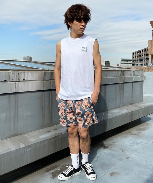 RVCA(ルーカ)の「【ZOZOTOWN限定】RVCA/ルーカ マッスルタンク カットオフスリーブ ボックスロゴ ノースリーブTシャツ BE041-350(タンクトップ・メンズ・ネイビー/ホワイト/ブラック・M/XL/L)」の14枚目の写真
