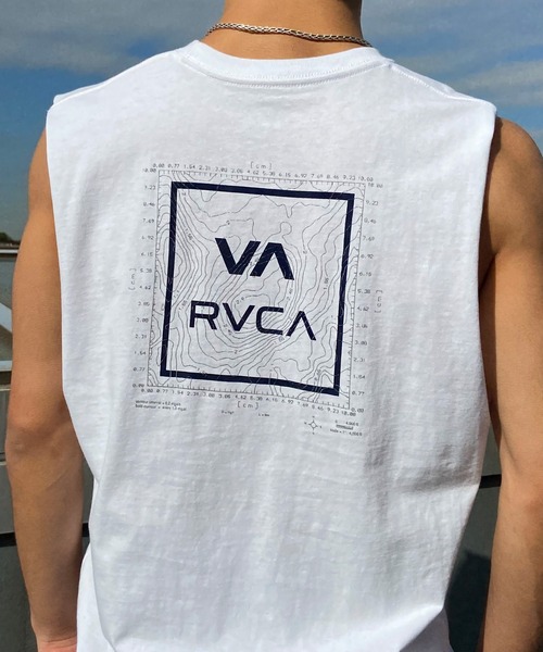 RVCA(ルーカ)の「【ZOZOTOWN限定】RVCA/ルーカ マッスルタンク カットオフスリーブ ボックスロゴ ノースリーブTシャツ BE041-350(タンクトップ・メンズ・ネイビー/ホワイト/ブラック・M/XL/L)」の17枚目の写真