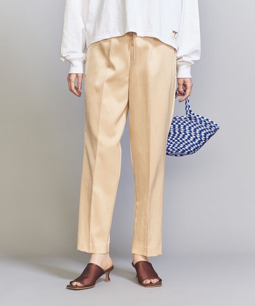 BEAUTY&YOUTH UNITED ARROWS(ビューティーアンドユースユナイテッドアローズ)の「サテンドロースト パンツ 3 -ウォッシャブル-(その他パンツ・レディース・コバルトブルー/クリーム/ダークグレー/オレンジ系その他/その他5・XS/L/S/M)」の3枚目の写真