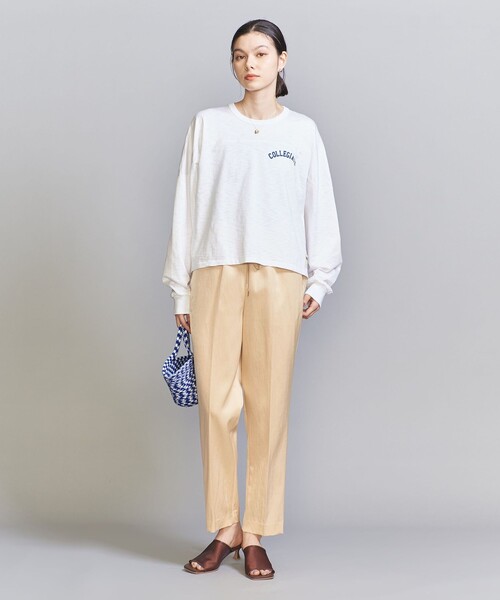 タグ付き新品 BEAUTY&YOUTH サテンドロースト パンツ ウォッシャブル BEAUTY&YOUTH UNITED ARROWS（ビューティーアンドユース