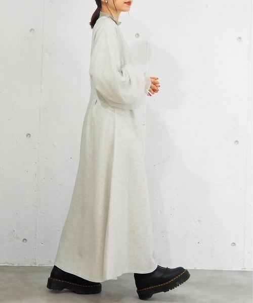 tiptop(ティップトップ)の「ハーフジップ袖チュールワンピース(ワンピース・レディース・ブラック/グレー/チャコールグレー・FREE)」の15枚目の写真