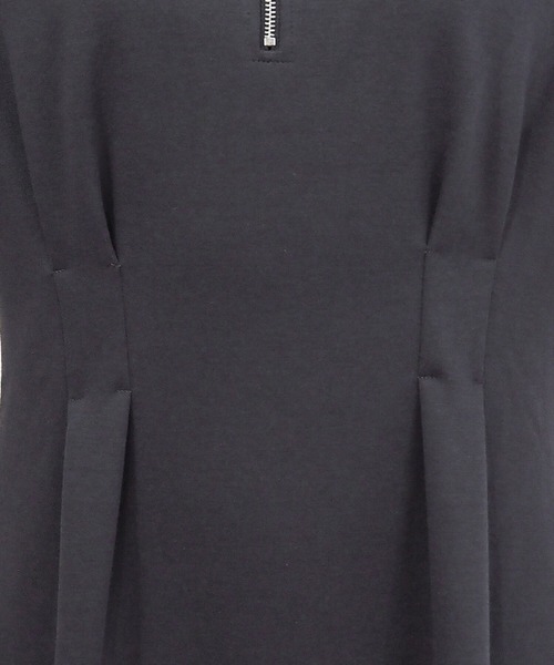 tiptop(ティップトップ)の「ハーフジップ袖チュールワンピース(ワンピース・レディース・ブラック/グレー/チャコールグレー・FREE)」の7枚目の写真