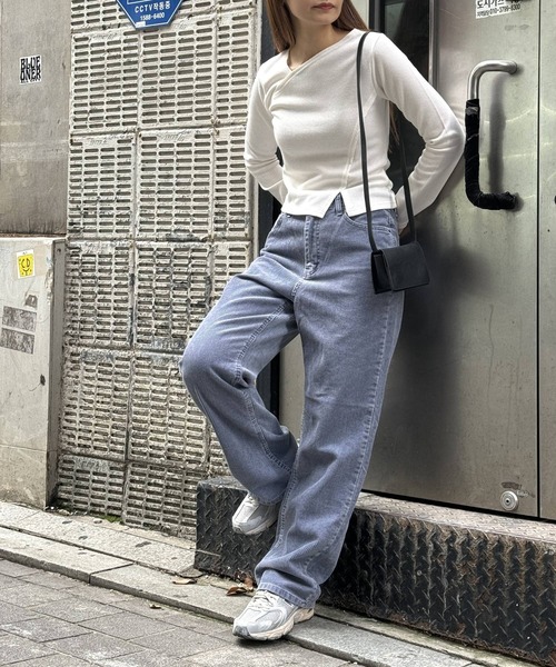 3.3 Field Trip (3.3フィールドトリップ)の「3.3 Field Trip/アンバランスラップ長袖T ド 2996075(Tシャツ/カットソー・レディース・チャコール/ブラック/アイボリー・FREE)」の19枚目の写真