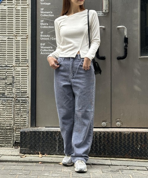 3.3 Field Trip (3.3フィールドトリップ)の「3.3 Field Trip/アンバランスラップ長袖T ド 2996075(Tシャツ/カットソー・レディース・チャコール/ブラック/アイボリー・FREE)」の16枚目の写真