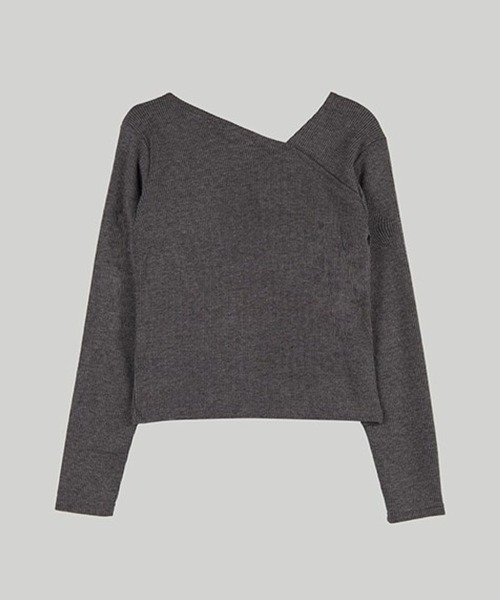 3.3 Field Trip (3.3フィールドトリップ)の「3.3 Field Trip/アンバランスラップ長袖T ド 2996075(Tシャツ/カットソー・レディース・チャコール/ブラック/アイボリー・FREE)」の21枚目の写真