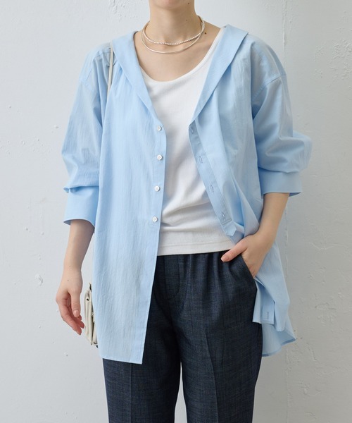 ビアズリーシャツ BEARDSLEY（ビアズリー）の「ノーカラーシャツ（シャツ/ブラウス