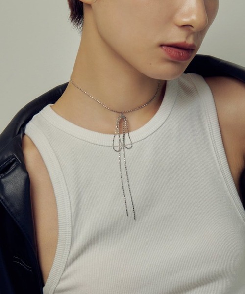 GOLDY（ゴールディ）の「【GOLDY】リボンモチーフ　ネックレス　3240101※（ネックレス・レディース・ブラック/シルバー/ゴールド・FREE）」の2枚目の写真