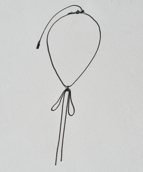 GOLDY（ゴールディ）の「【GOLDY】リボンモチーフ　ネックレス　3240101※（ネックレス・レディース・ブラック/シルバー/ゴールド・FREE）」の4枚目の写真