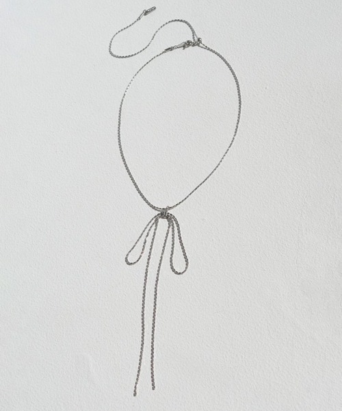 GOLDY（ゴールディ）の「【GOLDY】リボンモチーフ　ネックレス　3240101※（ネックレス・レディース・ブラック/シルバー/ゴールド・FREE）」の5枚目の写真