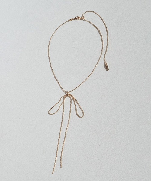 GOLDY（ゴールディ）の「【GOLDY】リボンモチーフ　ネックレス　3240101※（ネックレス・レディース・ブラック/シルバー/ゴールド・FREE）」の6枚目の写真