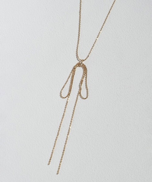 GOLDY（ゴールディ）の「【GOLDY】リボンモチーフ　ネックレス　3240101※（ネックレス・レディース・ブラック/シルバー/ゴールド・FREE）」の7枚目の写真