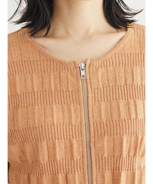 Green　Parks（グリーンパークス）の「・AND　SEARCH　ラメランダムリブカーディガン（カーディガン/ボレロ・レディース・ブラック/アイボリー/オレンジ・FREE）」の19枚目の写真