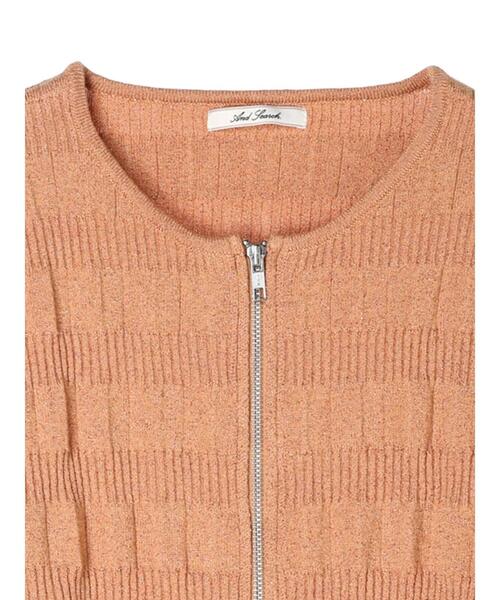 Green　Parks（グリーンパークス）の「・AND　SEARCH　ラメランダムリブカーディガン（カーディガン/ボレロ・レディース・ブラック/アイボリー/オレンジ・FREE）」の11枚目の写真