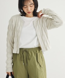 Green　Parks | ・AND SEARCH ラメランダムリブカーディガン(カーディガン/ボレロ)