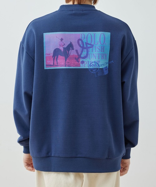 POLO BCS（ポロ ビーシーエス）の「【POLO BCS別注】j.n.r.d/バックプリントスウェット（スウェット・メンズ・ホワイト/ネイビー・M/L/LL）」の13枚目の写真