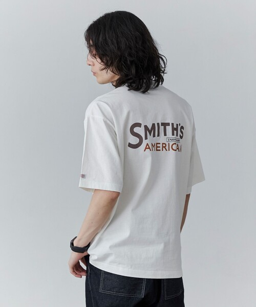 SMITH'S（スミス）の「SMITH’S（スミス）別注ロゴプリントTシャツ（Tシャツ/カットソー・メンズ・ホワイト/ダークグレー/ロイヤルブルー・S/M/L/XL）」の5枚目の写真