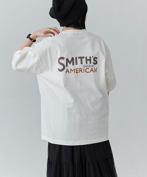 SMITH'S（スミス）の「SMITH’S（スミス）別注ロゴプリントTシャツ（Tシャツ/カットソー・メンズ・ホワイト/ダークグレー/ロイヤルブルー・S/M/L/XL）」の9枚目の写真