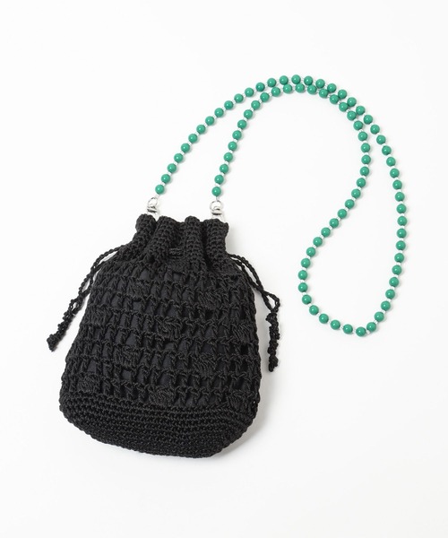 niko and...(ニコアンド)の「オリジナル巾着チェンジショルダーバッグ(ショルダーバッグ・レディース・ブラック/ホワイト系/イエロー・0)」の1枚目の写真