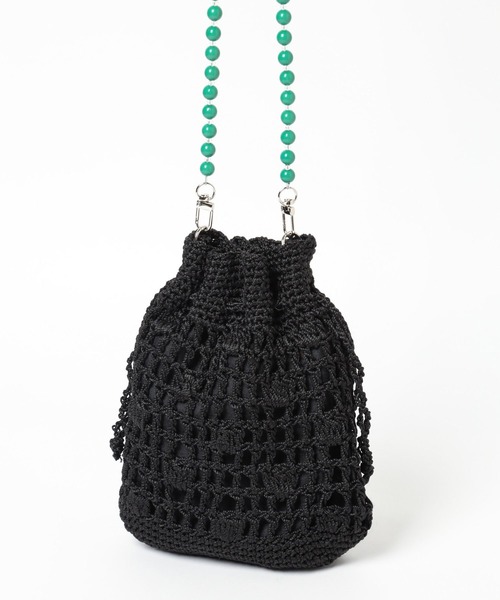 niko and...(ニコアンド)の「オリジナル巾着チェンジショルダーバッグ(ショルダーバッグ・レディース・ブラック/ホワイト系/イエロー・0)」の4枚目の写真