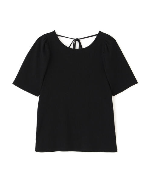 FREE'S MART（フリーズマート）の「◆バックリボンパフスリーブテレコカットソー（Tシャツ/カットソー・レディース・ブラック/ホワイト/ピンク/ライトグリーン・FREE）」の5枚目の写真