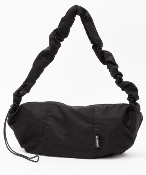 HusHusH（ハッシュアッシュ）の「HusHusH ハッシュアッシュ ギャザーショルダーバッグ（ショルダーバッグ・レディース・ピンク/ブラック/アイボリー/ブルー・フリー）」の3枚目の写真