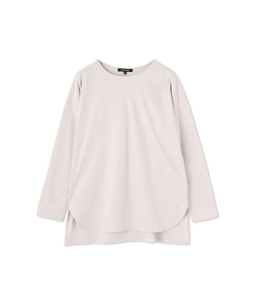 LAUTREAMONT(ロートレアモン)の「【WEB限定】【3サイズ】スムースコットンカットソー≪洗える/接触冷感≫(Tシャツ/カットソー・レディース・ベージュ/チャコールグレー/ブルー/ブラック/ホワイト・11号/9号/7号)」の1枚目の写真
