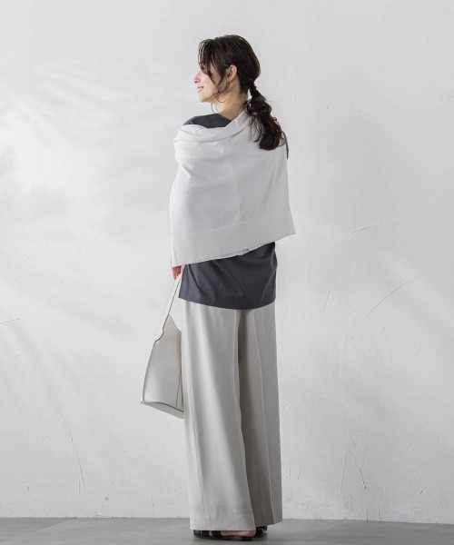 LAUTREAMONT(ロートレアモン)の「【WEB限定】【3サイズ】スムースコットンカットソー≪洗える/接触冷感≫(Tシャツ/カットソー・レディース・ベージュ/チャコールグレー/ブルー/ブラック/ホワイト・11号/9号/7号)」の8枚目の写真