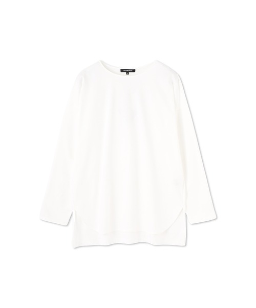LAUTREAMONT(ロートレアモン)の「【WEB限定】【3サイズ】スムースコットンカットソー≪洗える/接触冷感≫(Tシャツ/カットソー・レディース・ベージュ/チャコールグレー/ブルー/ブラック/ホワイト・11号/9号/7号)」の21枚目の写真