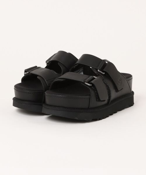 UGG W GOLDENSTAR HI SLIDE サンダル　ブラック UGG/アグ/W GOLDENSTAR HI SLIDE/ゴールデンスター ハイ スライド