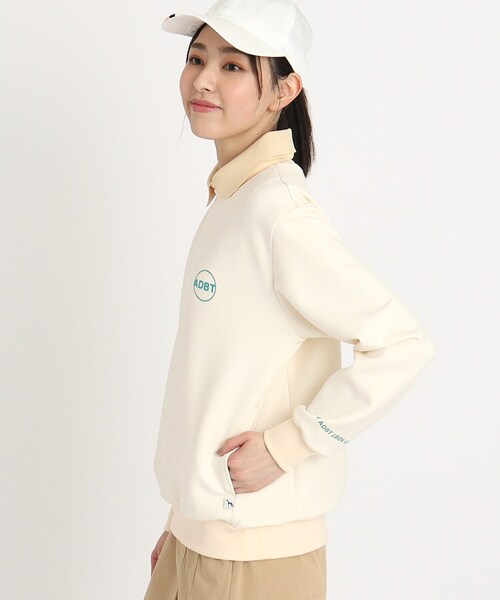 adabat（アダバット）の「◆【ADBT】袖ロゴデザイン 長袖クルーネックトレーナー（スウェット・レディース・ブラック/オレンジ/ホワイト・42/40/38）」の20枚目の写真