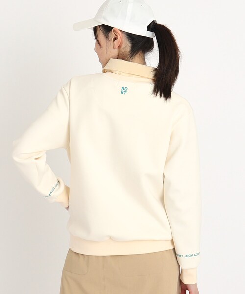 adabat（アダバット）の「◆【ADBT】袖ロゴデザイン 長袖クルーネックトレーナー（スウェット・レディース・ブラック/オレンジ/ホワイト・42/40/38）」の21枚目の写真