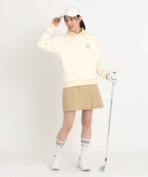 adabat（アダバット）の「◆【ADBT】袖ロゴデザイン 長袖クルーネックトレーナー（スウェット・レディース・ブラック/オレンジ/ホワイト・42/40/38）」の22枚目の写真