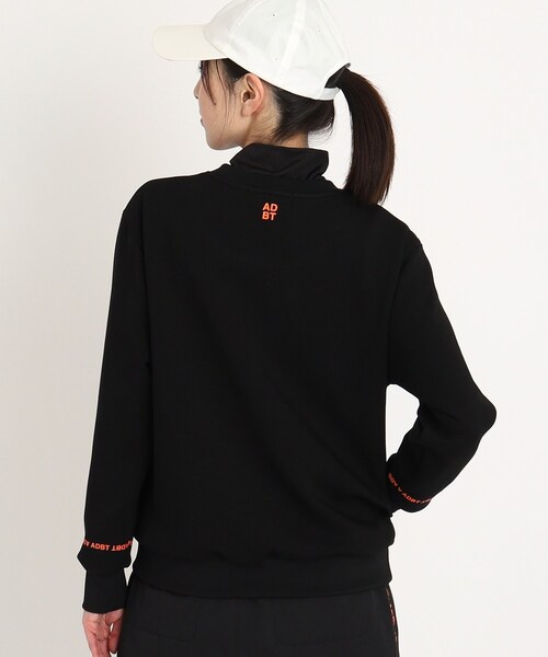 adabat（アダバット）の「◆【ADBT】袖ロゴデザイン 長袖クルーネックトレーナー（スウェット・レディース・ブラック/オレンジ/ホワイト・42/40/38）」の5枚目の写真