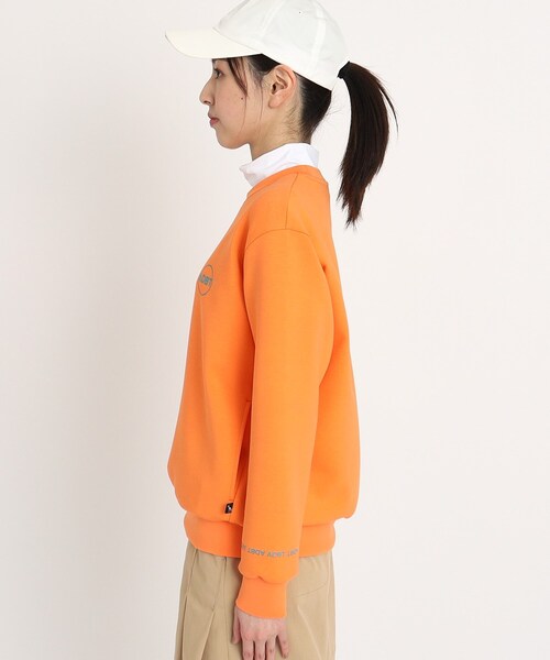 adabat（アダバット）の「◆【ADBT】袖ロゴデザイン 長袖クルーネックトレーナー（スウェット・レディース・ブラック/オレンジ/ホワイト・42/40/38）」の13枚目の写真