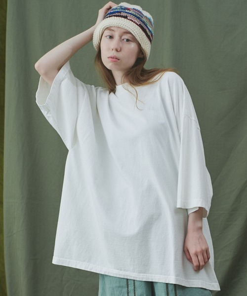 SHAKA(シャカ)の「SHAKA WEAR/シャカ ウェア ガーメントダイ ドロップ ショルダー Tee(Tシャツ/カットソー・メンズ・ホワイト/カーキ/ブラック/スミクロ・LARGE/MEDIUM/X-LARGE)」の1枚目の写真