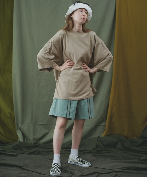 SHAKA(シャカ)の「SHAKA WEAR/シャカ ウェア ガーメントダイ ドロップ ショルダー Tee(Tシャツ/カットソー・メンズ・ホワイト/カーキ/ブラック/スミクロ・LARGE/MEDIUM/X-LARGE)」の10枚目の写真