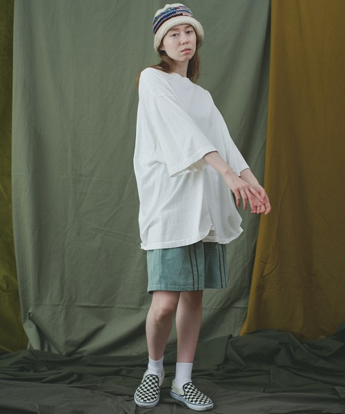 SHAKA(シャカ)の「SHAKA WEAR/シャカ ウェア ガーメントダイ ドロップ ショルダー Tee(Tシャツ/カットソー・メンズ・ホワイト/カーキ/ブラック/スミクロ・LARGE/MEDIUM/X-LARGE)」の8枚目の写真