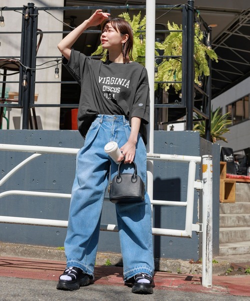 DISCUS ATHLETIC（ディスカス　アスレチック）の「DISCUS/ディスカス カレッジBIGTシャツ（Tシャツ/カットソー・レディース・イエロー/グリーン/ネイビー/レッド/ホワイト/ブラック・FREE）」の9枚目の写真