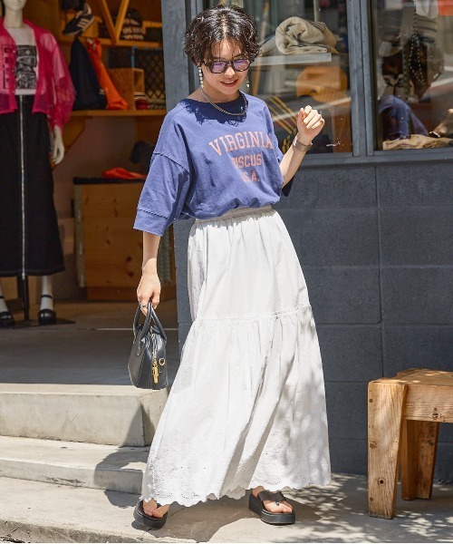 DISCUS ATHLETIC（ディスカス　アスレチック）の「DISCUS/ディスカス カレッジBIGTシャツ（Tシャツ/カットソー・レディース・イエロー/グリーン/ネイビー/レッド/ホワイト/ブラック・FREE）」の7枚目の写真