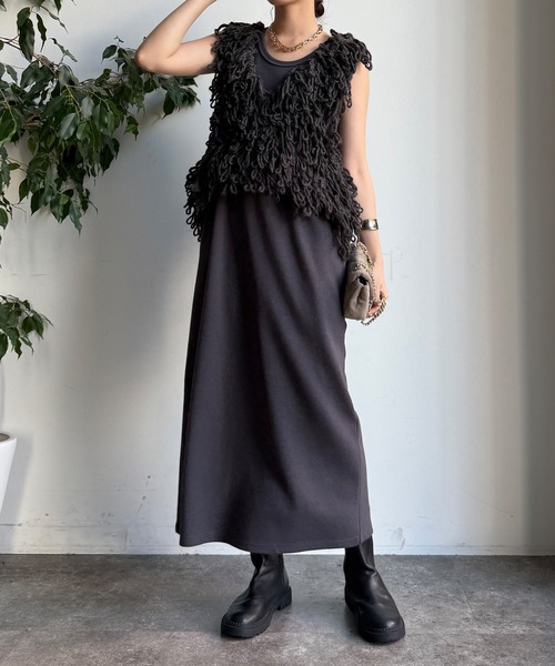 ブークレーダンボールタンクワンピース DouDou ワンピース ブークレーダンボールタンクワンピース