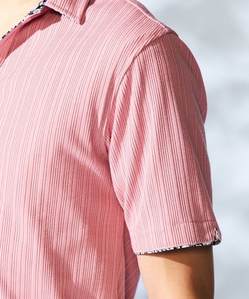 【WEB限定】ランダムテレコスキッパーポロシャツ（ポロシャツ）｜HIDEAWAYS NICOLE（ハイダウェイニコル）