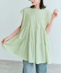 ティアード チュニック Tシャツ フレンチスリーブ