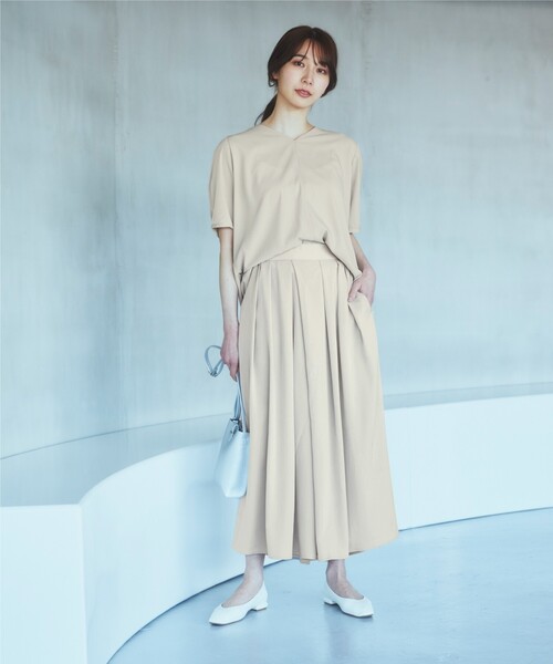 THE SHOP TK (ザ ショップ ティーケー )の「◆【セットアイテム】ブラウス&フレアパンツ/洗濯機OK(ワンピース・レディース・グリーン/ブラック/ナチュラル・12/13)」の22枚目の写真